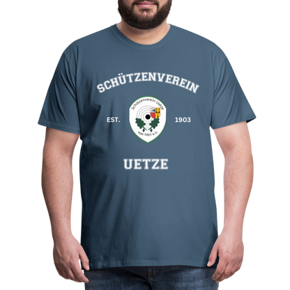 Schützenverein Uetze unisex Collage T-Shirt - Blaugrau